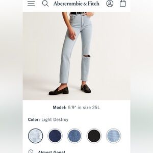Abercrombie & Fitch Light Destroy Women Jeans - Blue